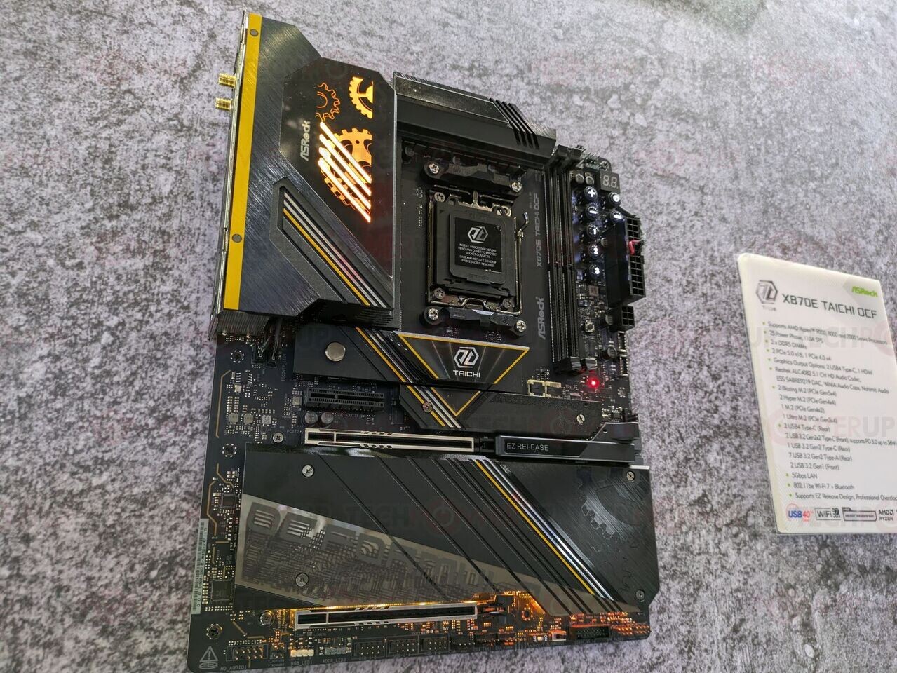 ASRock showcases its latest Taichi OCF and Creator, as well as Phantom Gaming X870E/X870 motherboards.