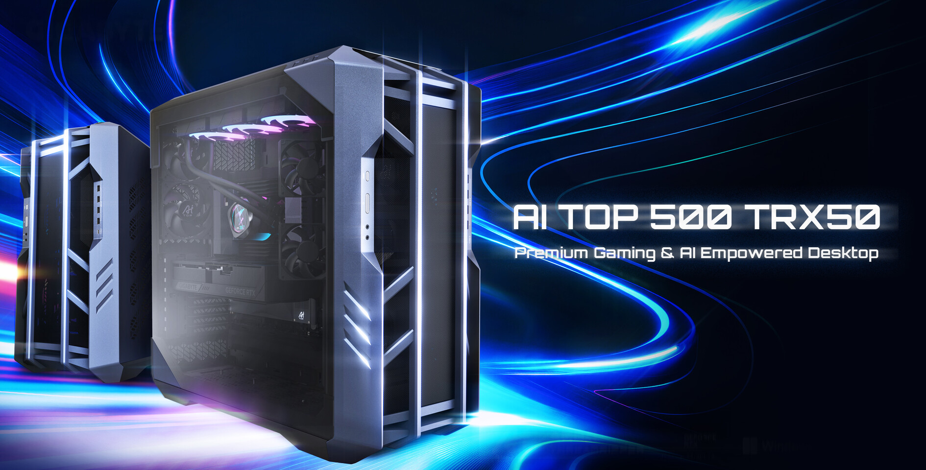 GIGABYTE unveils the AI TOP 500 TRX50 Desktop, featuring the Ryzen Threadripper PRO 7965WX processor.