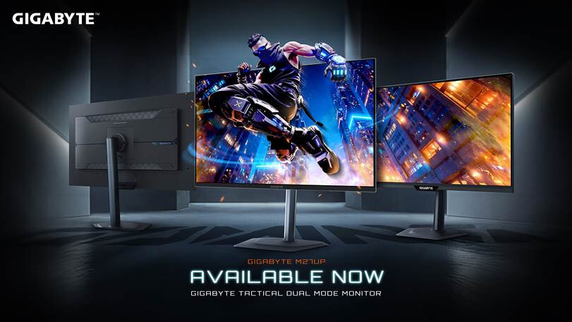 The Gigabyte M27UP Tactical Dual-Mode Gaming Monitor is now available for purchase.